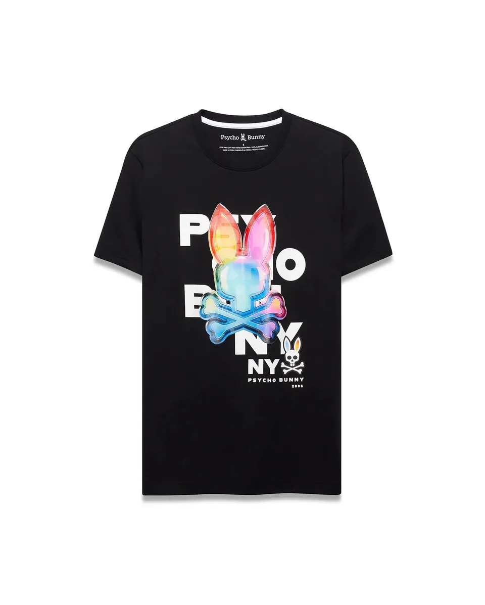 Psycho Bunny Men's Tees Men's Kenji Pima Cotton Graphic Tee nera