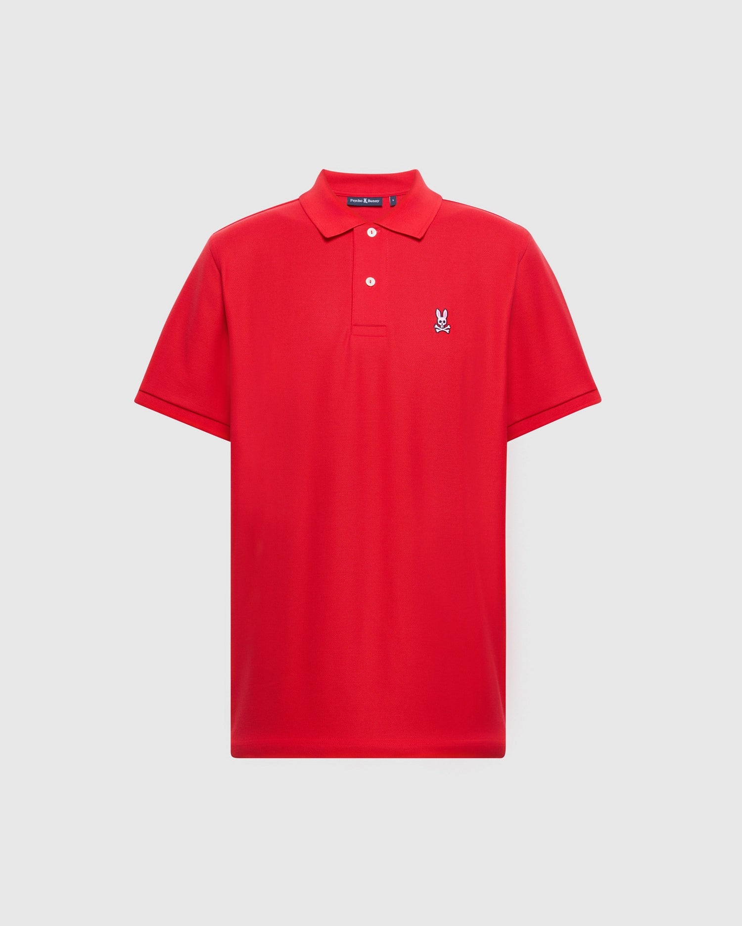 Psycho Bunny Men's Polos Classic Pique Polo Shirt B6K001CRPC polo rossa