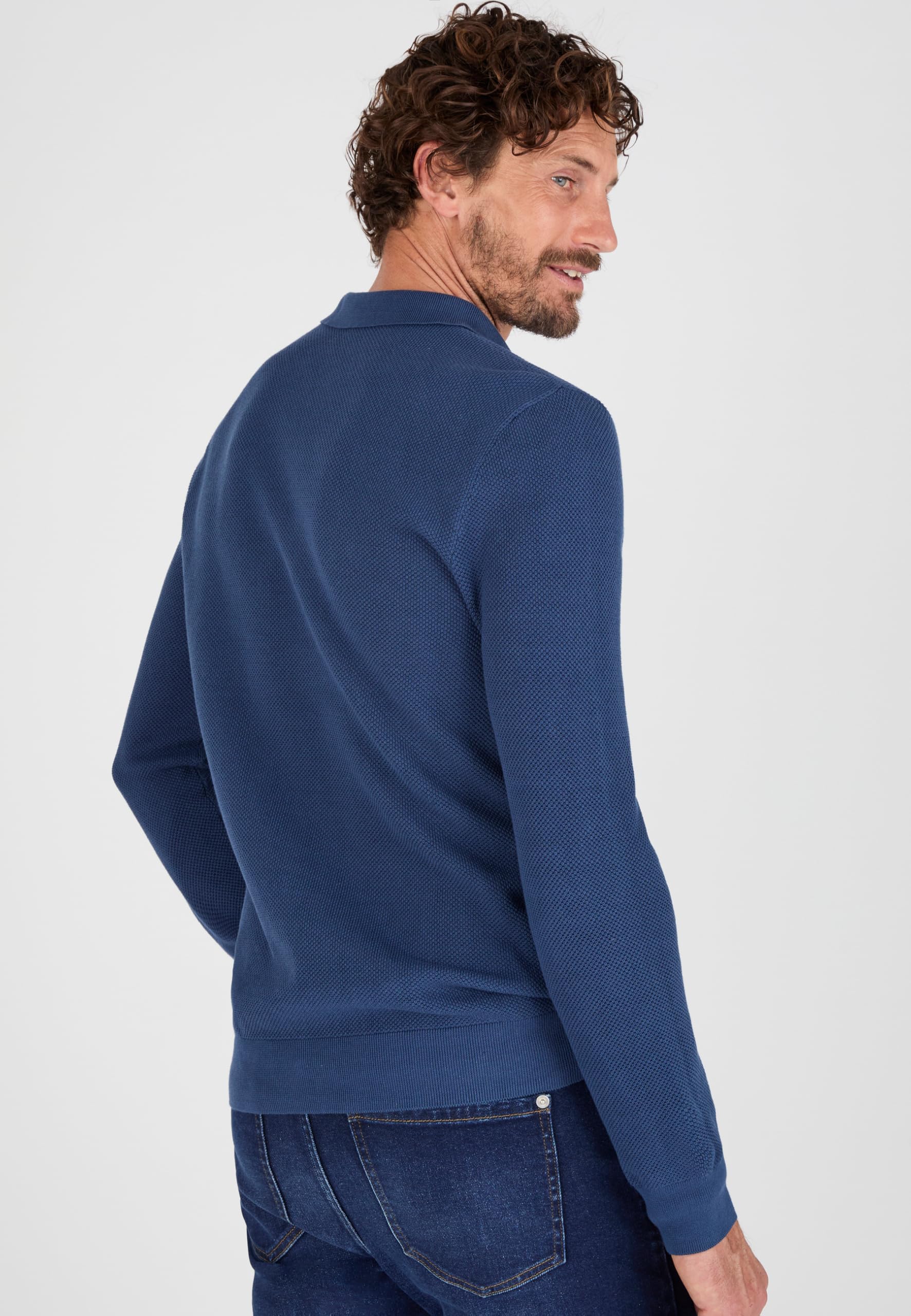 Damart Prêt-à-porter maglione collo a polo uomo S in cotone