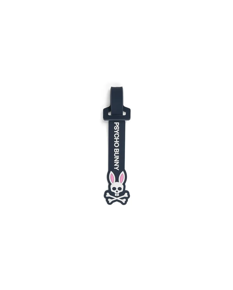 Psycho Bunny Accessories Men's Silicone Strap Luggage Tag etichetta bagaglio blu silicone
