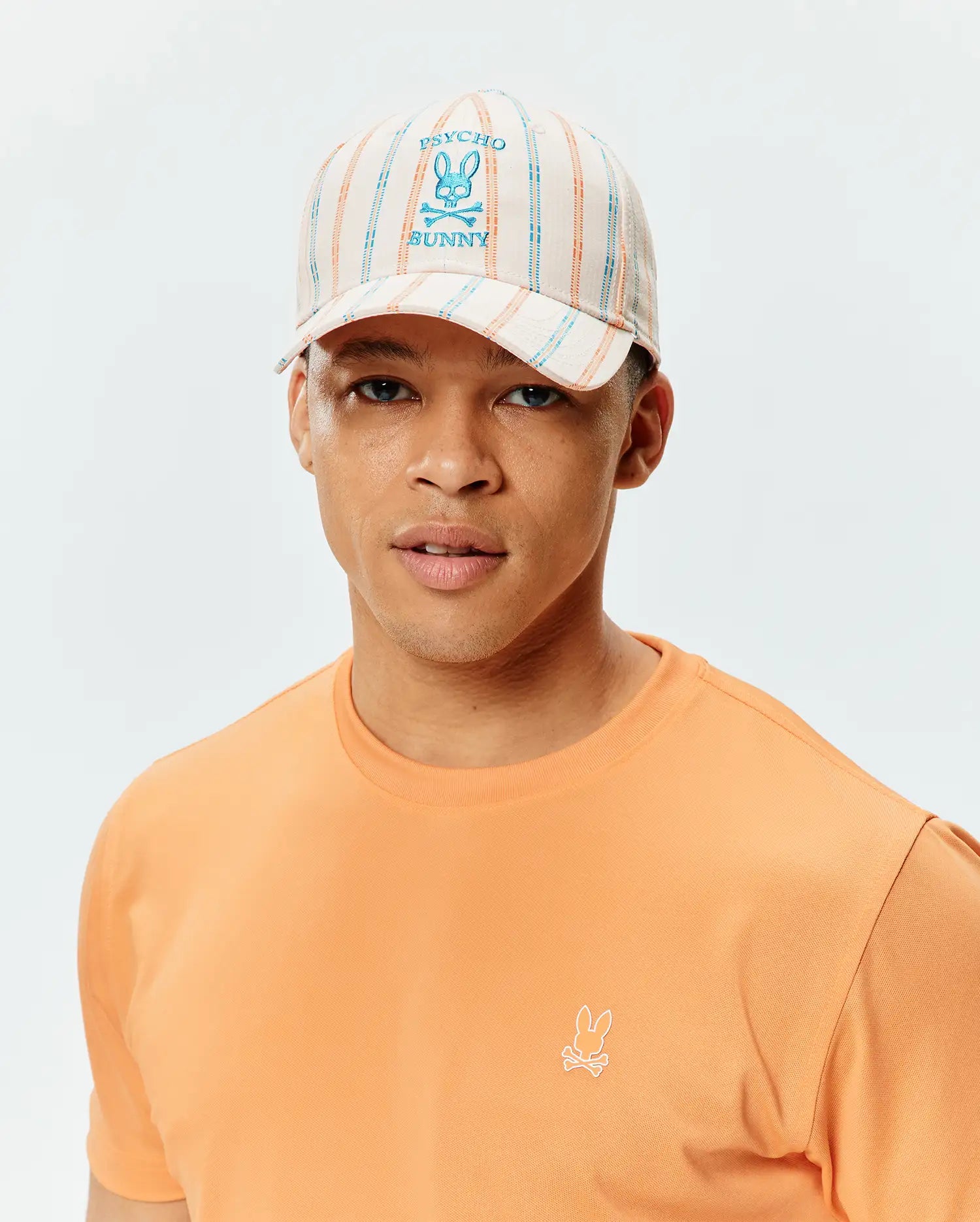 Psycho Bunny Accessories MENS ANTOINE BASEBALL CAP MO1500125 cappellino bianco