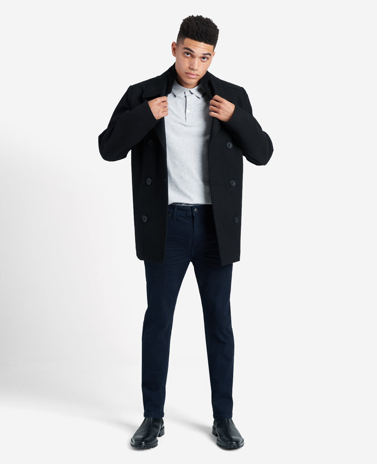 Kenneth Cole Reaction Clothing Slim-Fit Recycled Stretch Denim Jeans blu scuro
