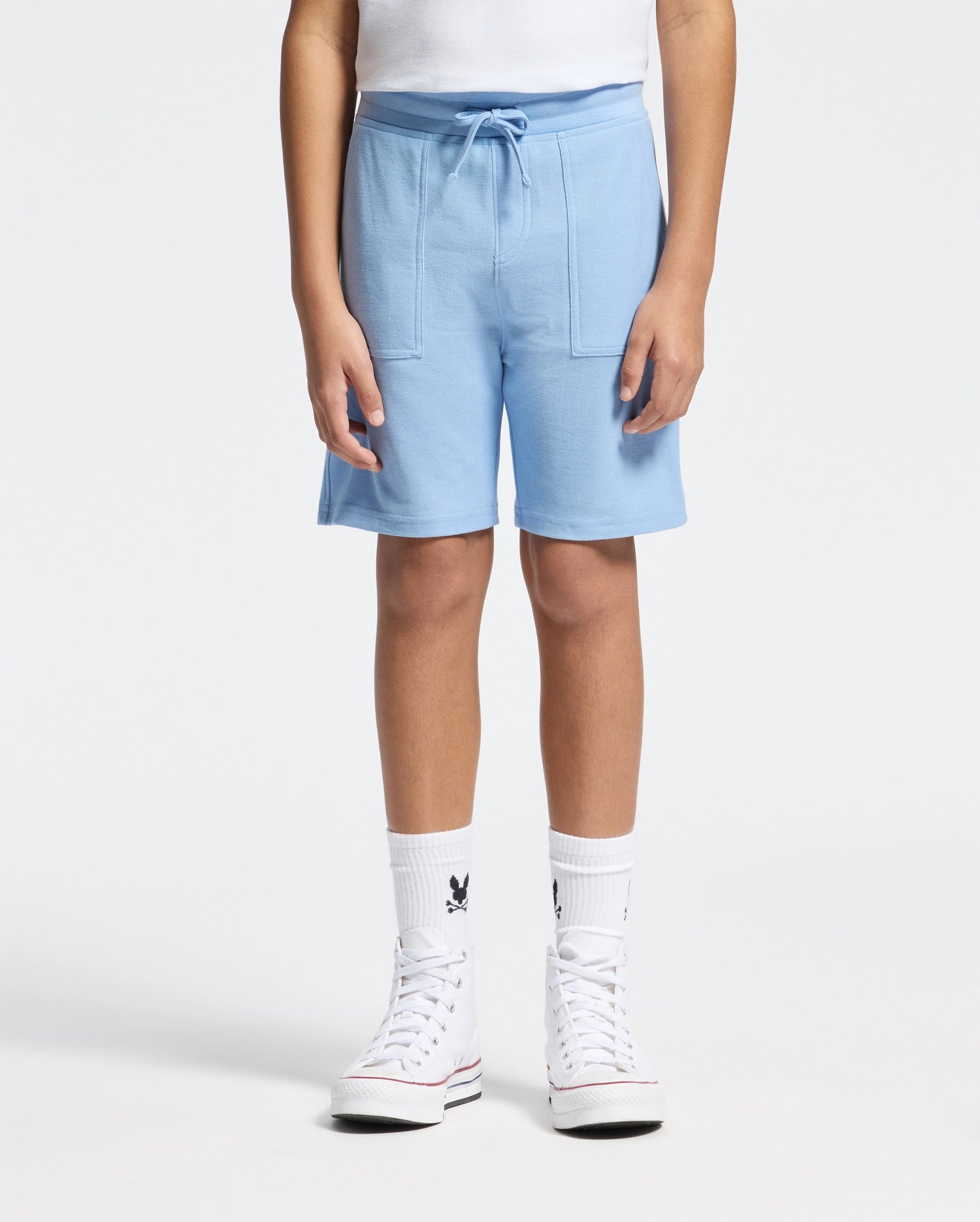 Psycho Bunny Kids Bottoms Taylor Light Pique Sweatshort 3 3/4"–7 3/8" shorts Serenity cotone Pima