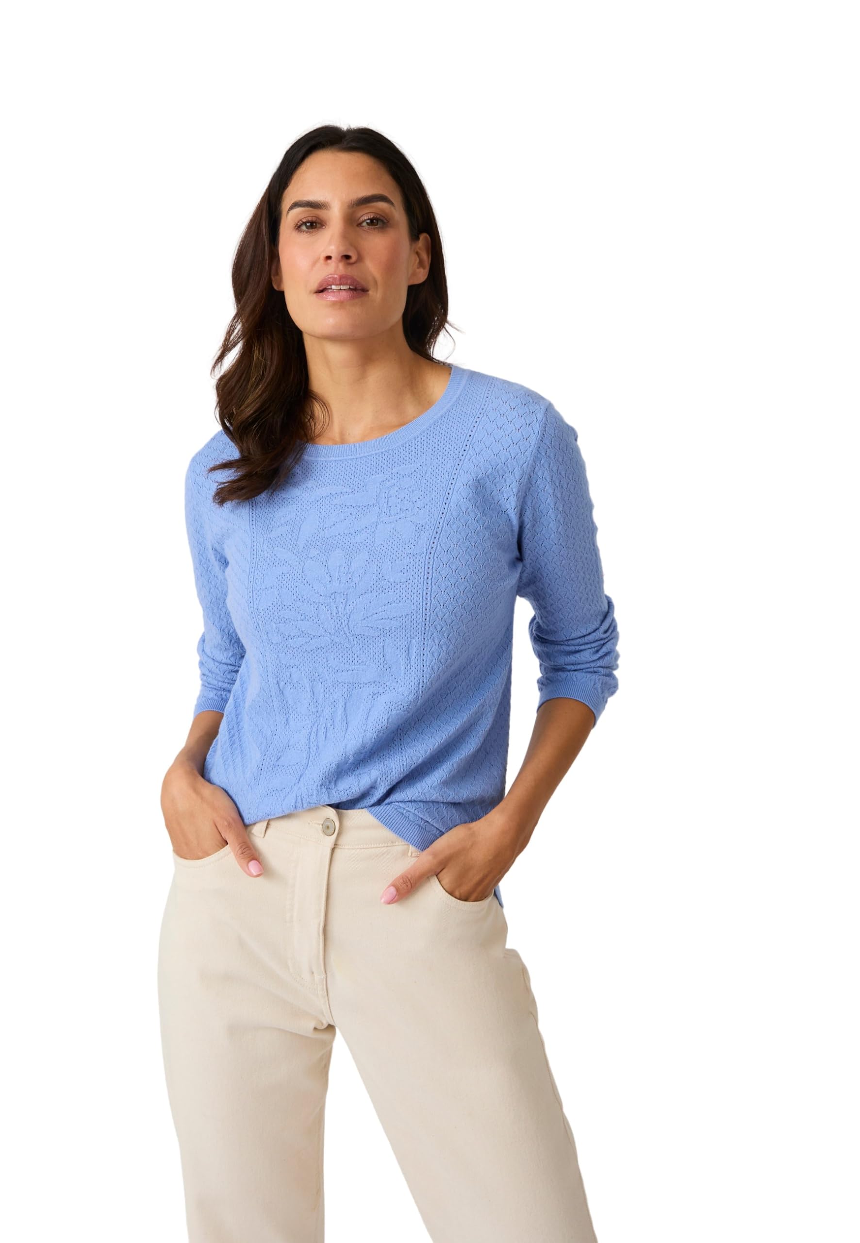 Damart Prêt-à-porter maglione donna rosa 38-40 in viscosa