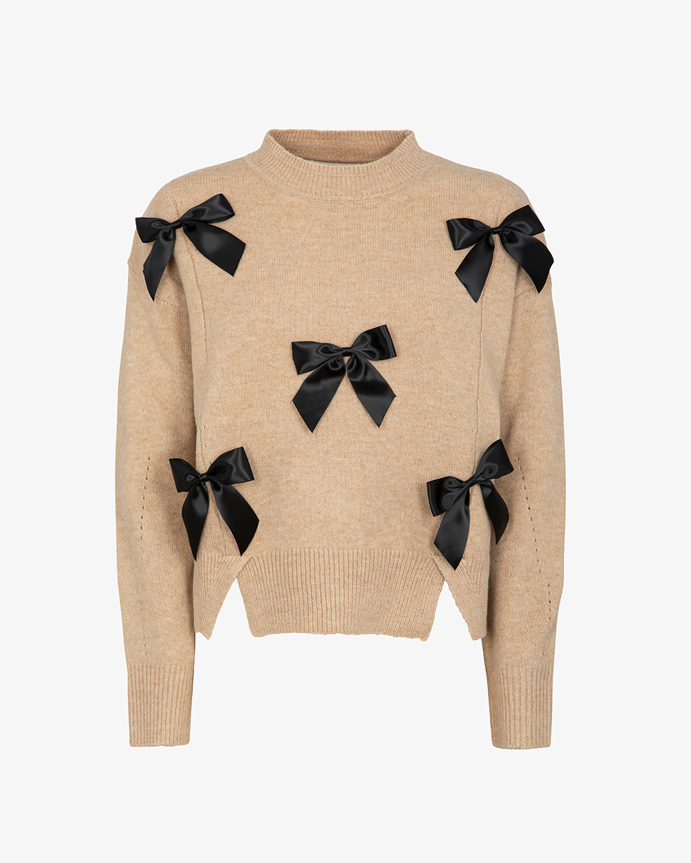 Markup Donna Maglieria Girocollo fiocchetti sul davanti