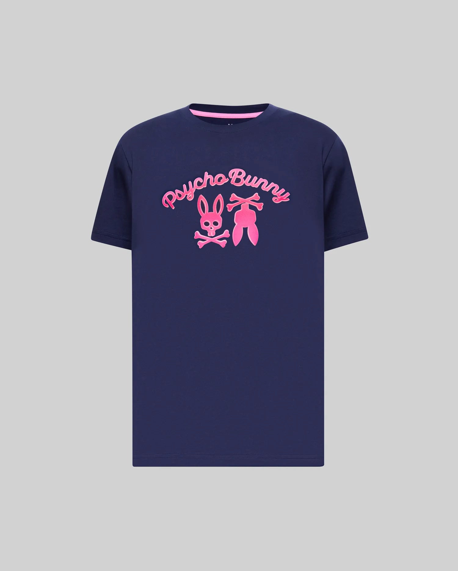Psycho Bunny Men's Tees Aram Graphic Tee T-shirt blu cotone Pima