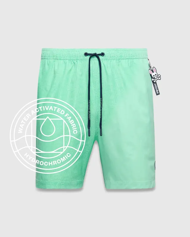 Psycho Bunny Men's Swimwear Samos costume da bagno verde 6" idroreattivo