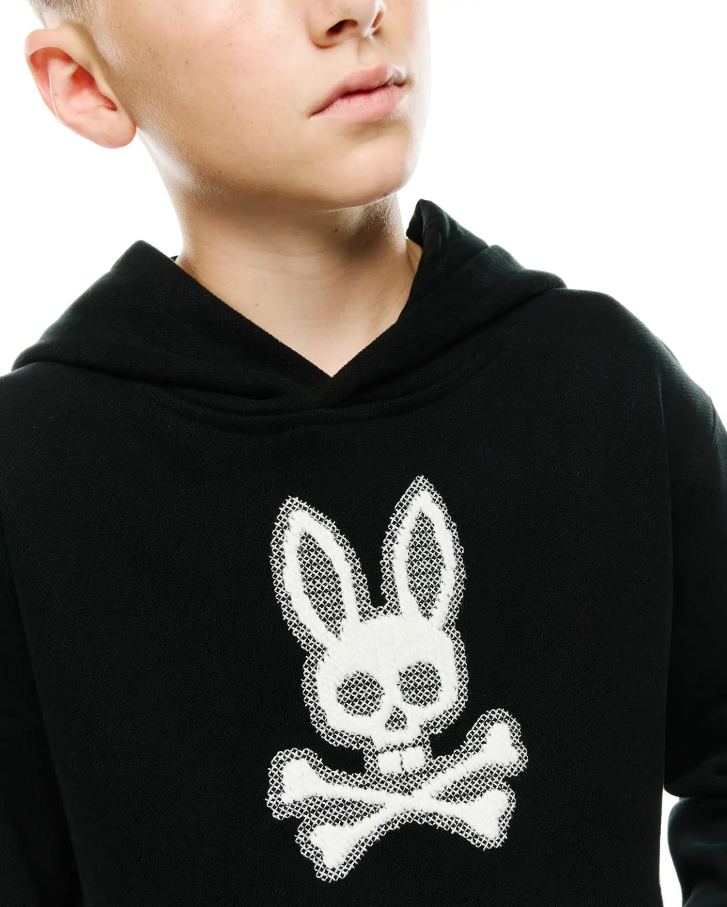 Psycho Bunny Kids Sweatshirts & Hoodies Samson Bunny Hoodie KT0500119 felpa nera