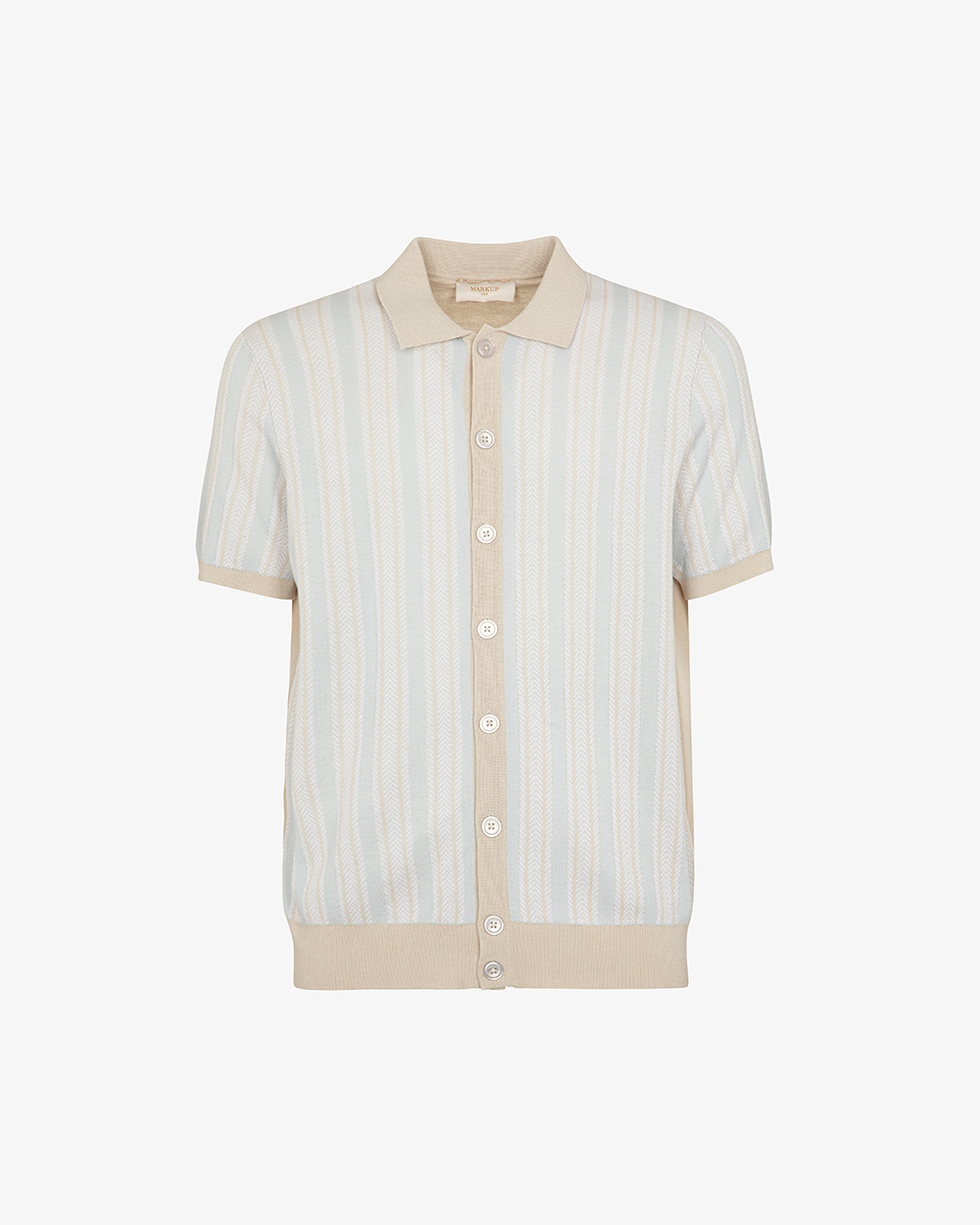 Markup Uomo Maglieria Camicia rigata strutturata camicia