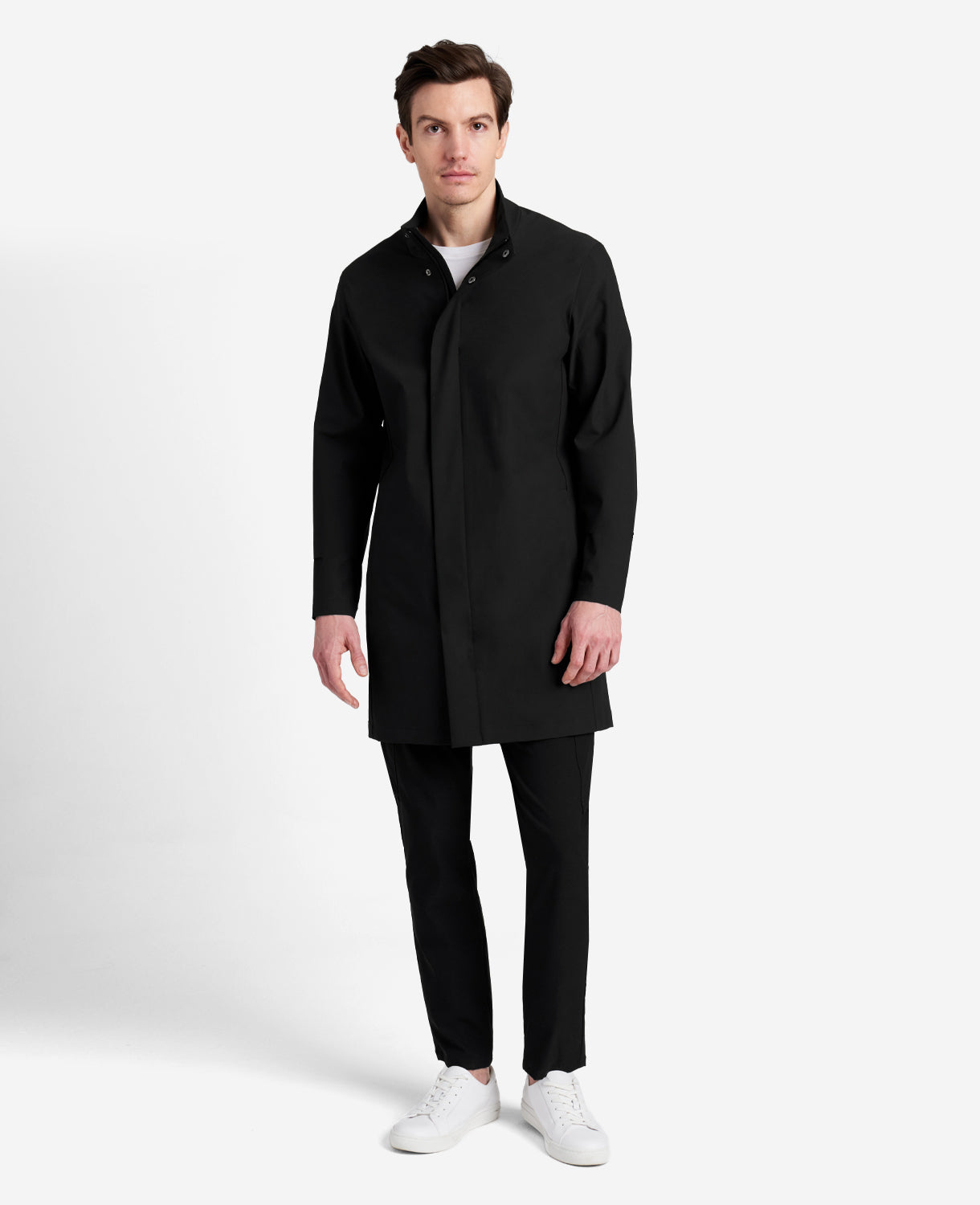 Kenneth Cole Reaction Clothing The 365 Washable Coat impermeabile nero