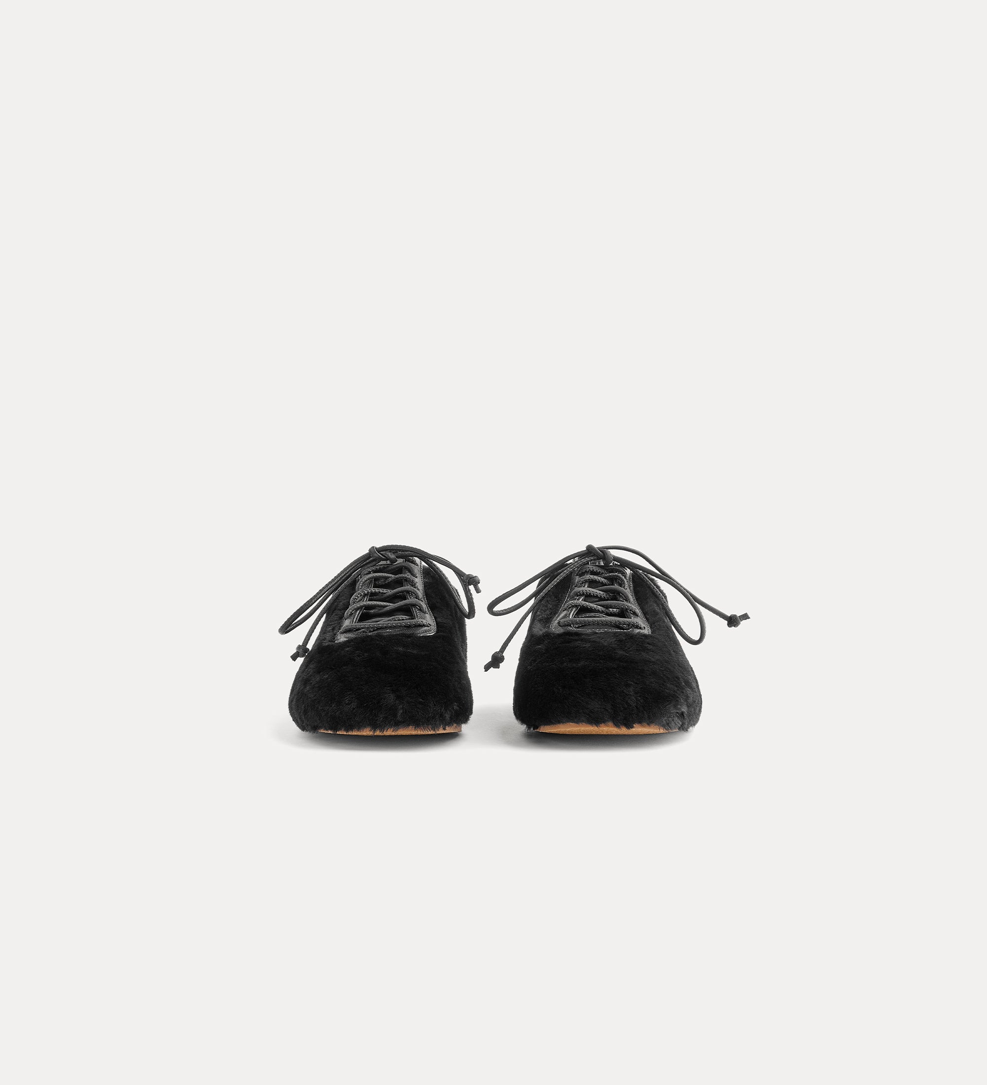 Forte scarpe sheepskin lace-up shoes scarpe nero