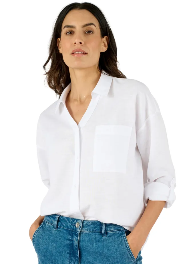 Damart Prêt-à-porter Camicia Misto Lino e Cotone Donna