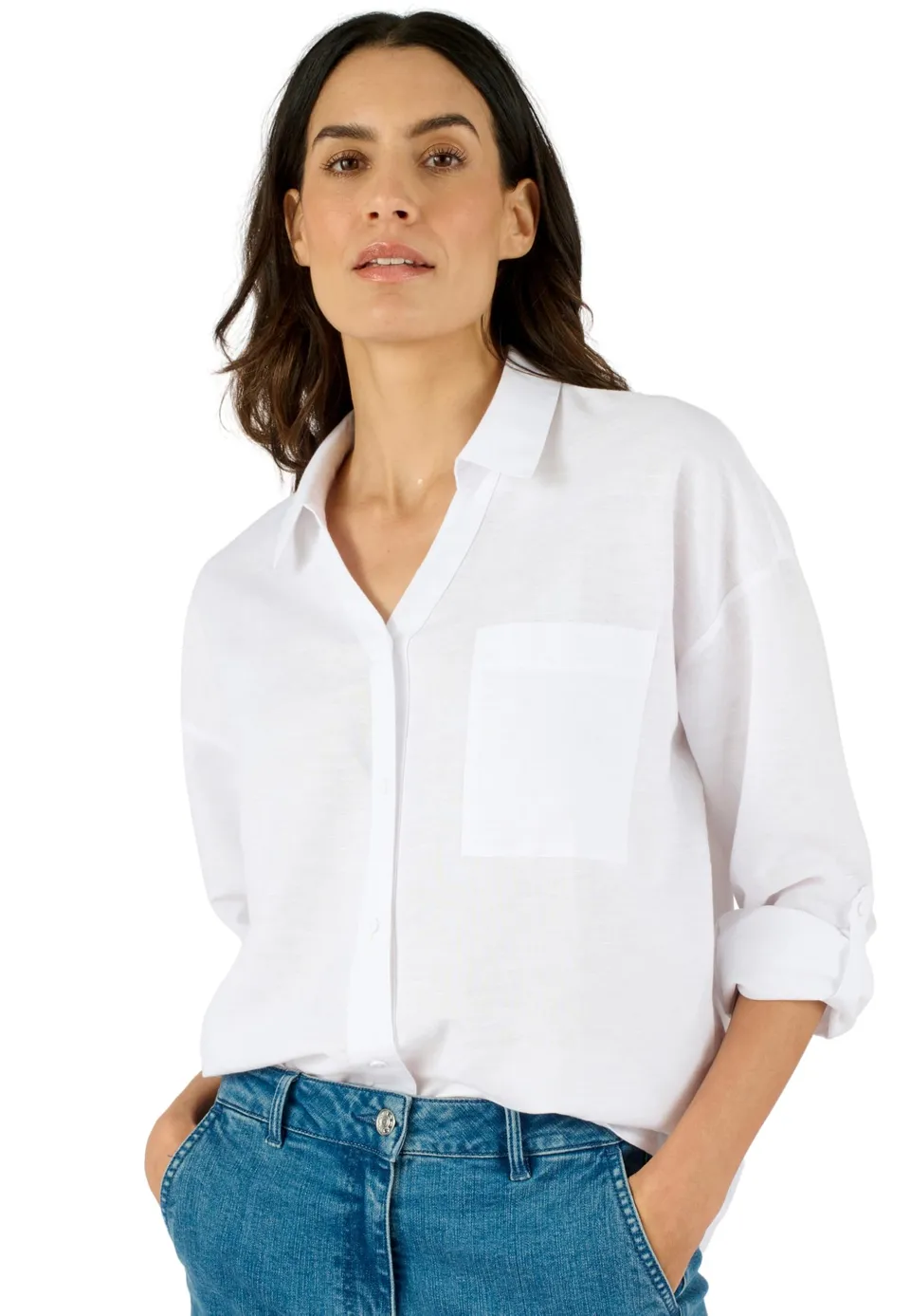 Damart Prêt-à-porter Camicia Misto Lino e Cotone Donna