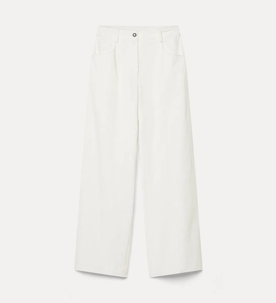 Forte pantaloni corduroy five-pocket trousers pantaloni bianco in cotone