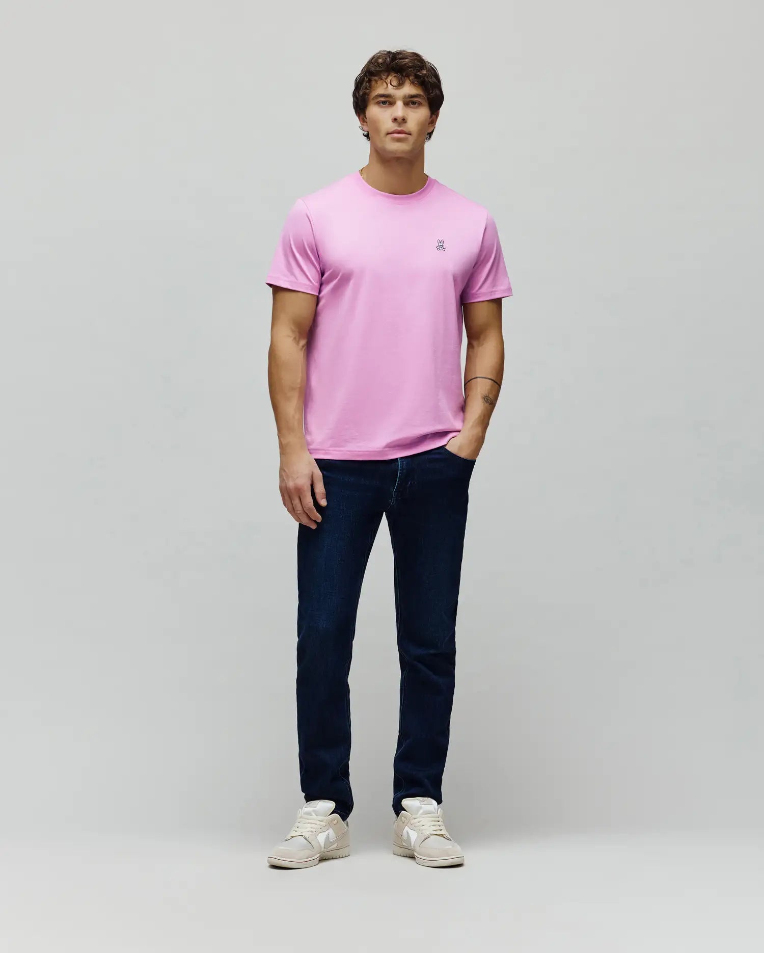 Psycho Bunny Men's Tees Classic Crew Neck Tee B6U014F200 maglietta orchid cotone Pima