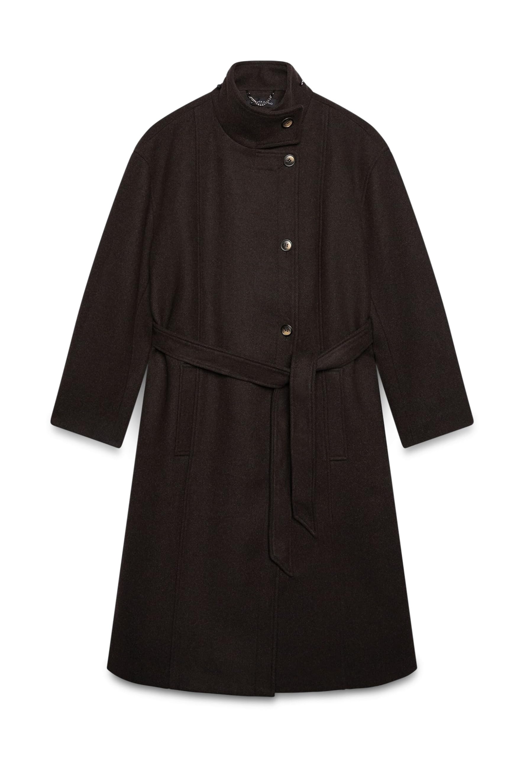 Fiorella Rubino Cappotti e Trench Cappotto misto lana con cintura cappotto 46 Plus