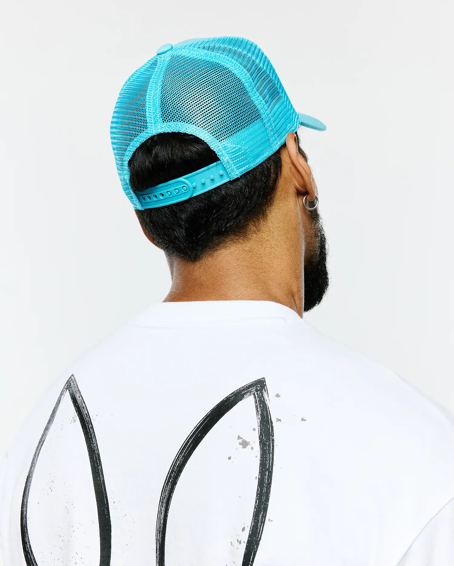 Psycho Bunny Accessories Men's Isaac Trucker Cap cappellino blu regolabile