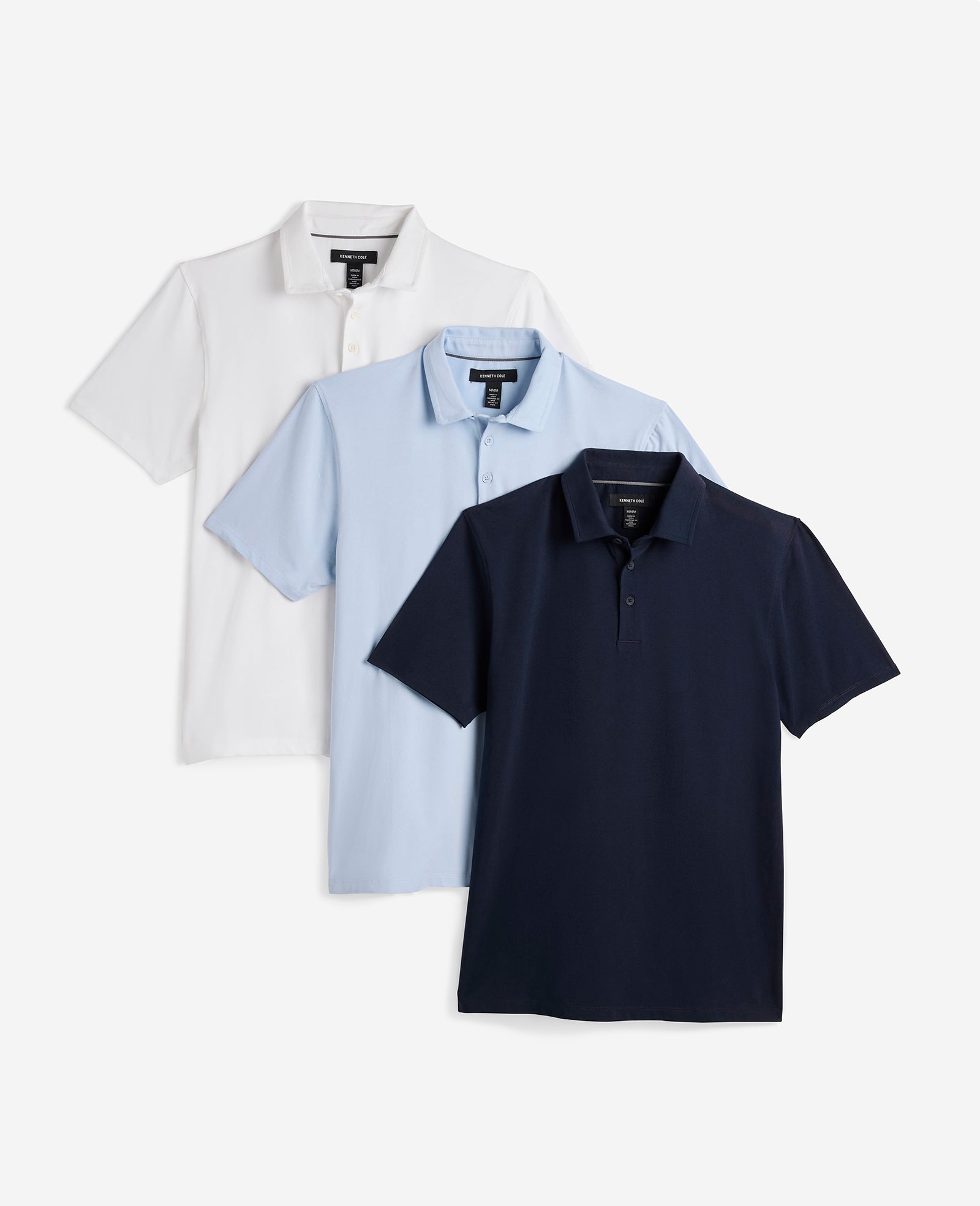Kenneth Cole Reaction Clothing Performance Button Polo Bundle polo uomo tre colori