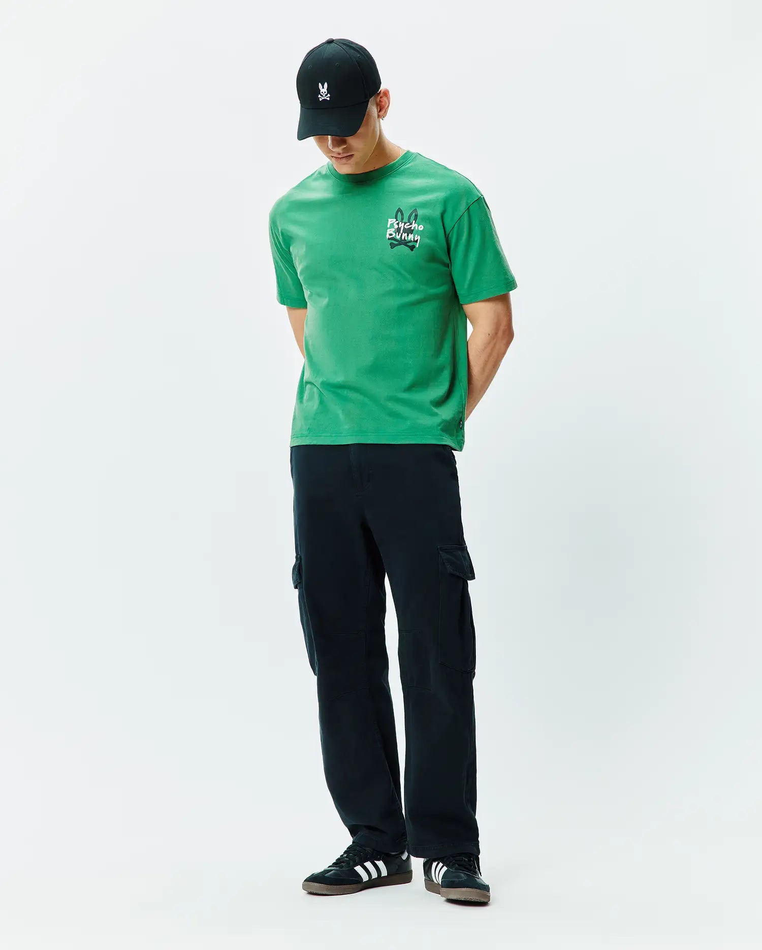Psycho Bunny Men's Tees MENS DUNCAN OVERSIZED TEE - MT0200311 t-shirt verde