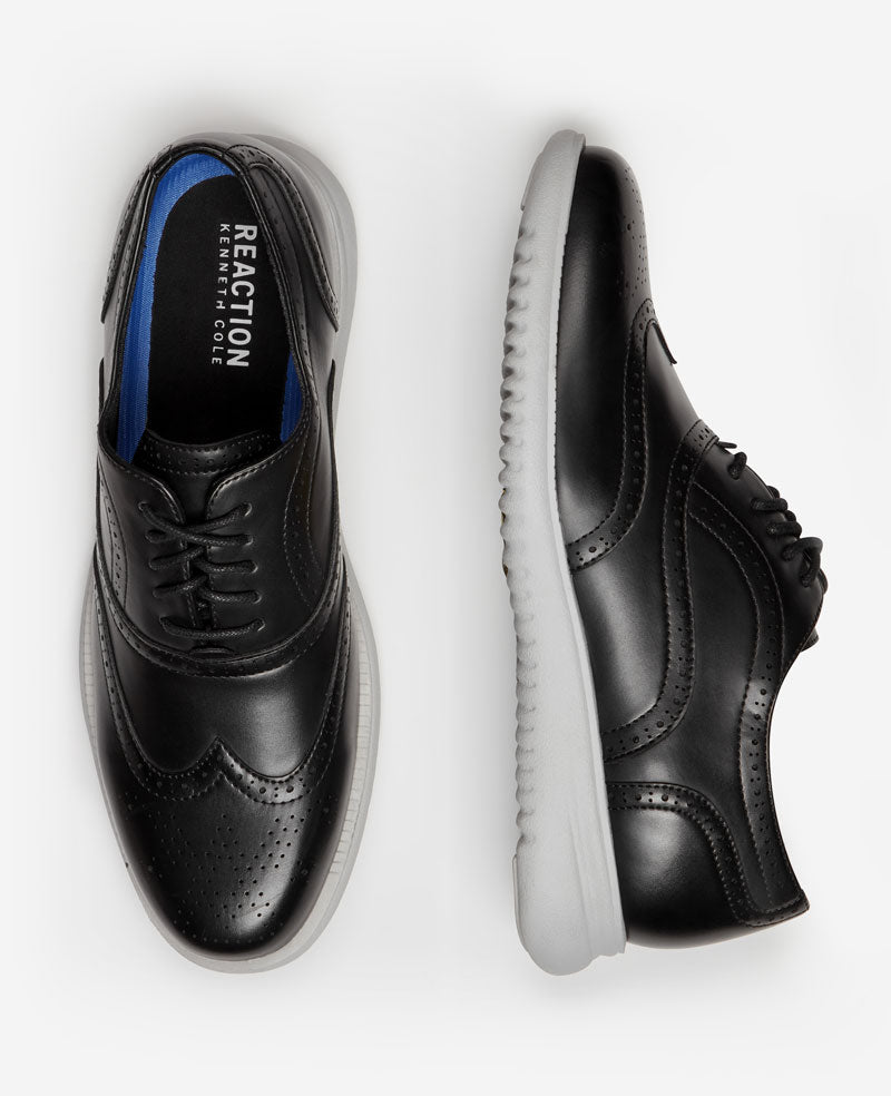 Kenneth Cole Reaction Nio Wing Lace Up scarpe stringate nere