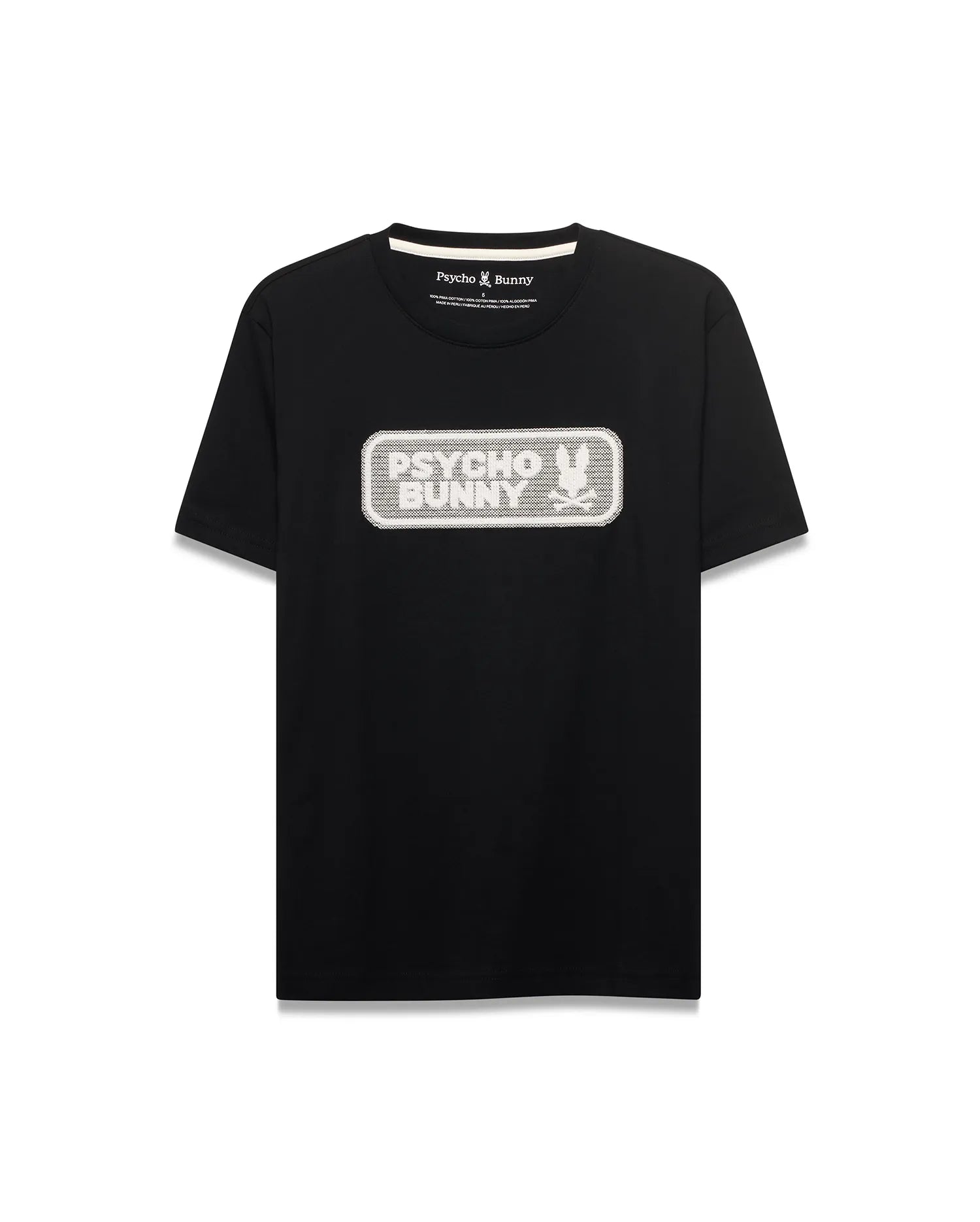 Psycho Bunny Men's Tees Men's Samson Wordmark Graphic t-shirt nera XXS-XXXL Pima