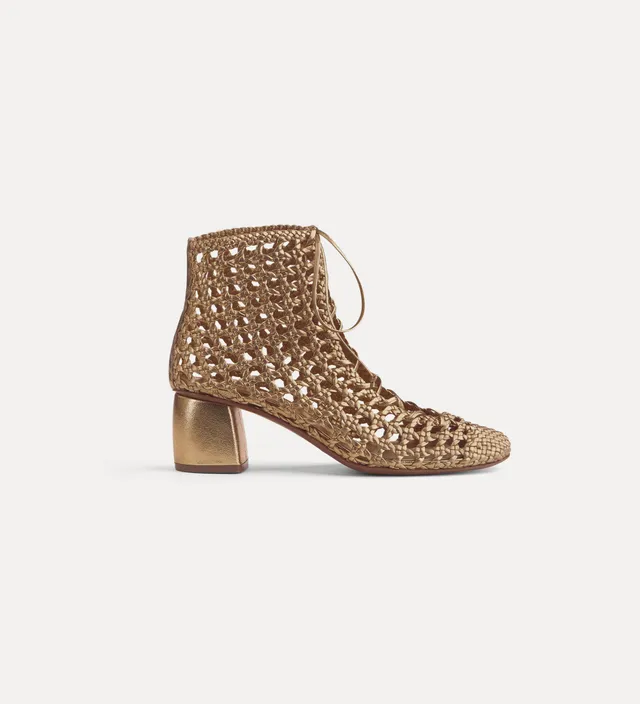 Forte My Penelope stivaletti intrecciati bronzo