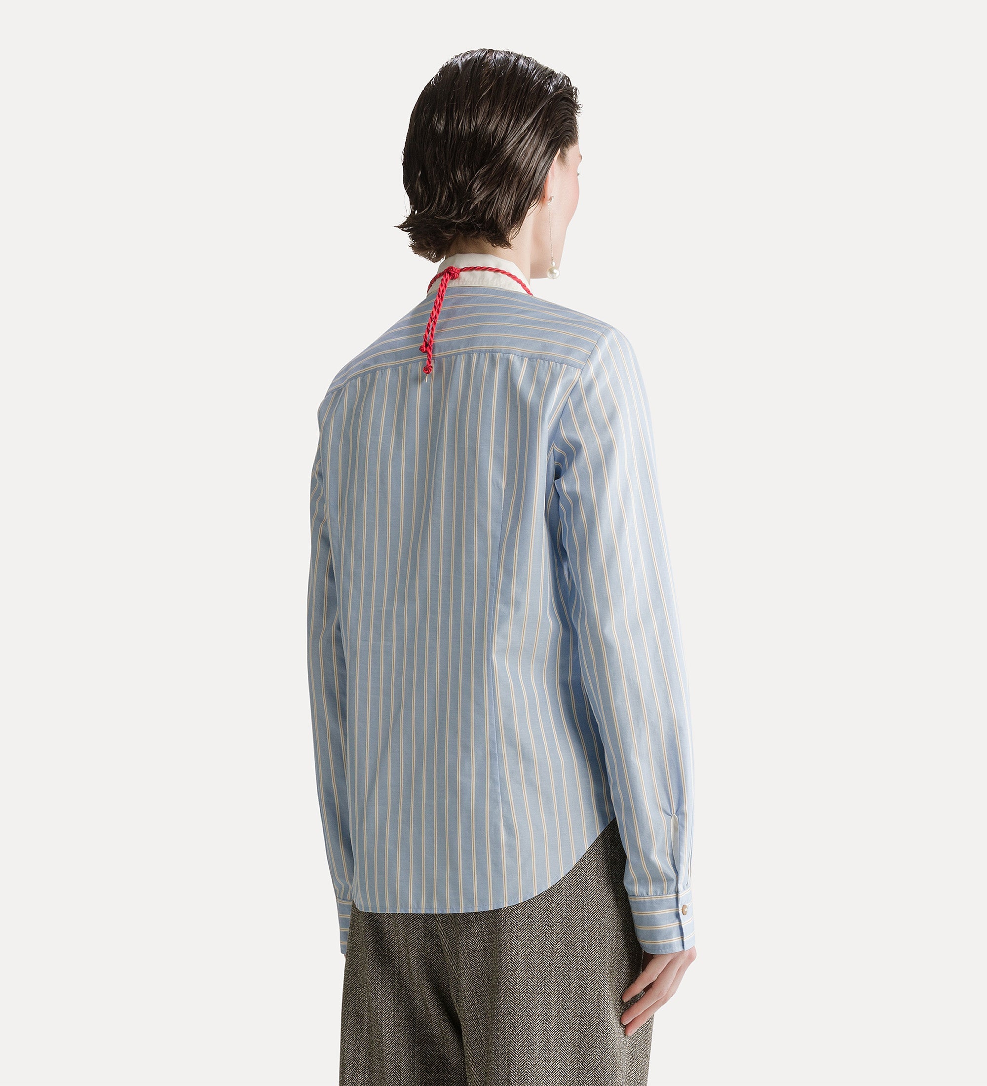 Forte camicie Striped Poplin Shirt camicia a righe oxford blue