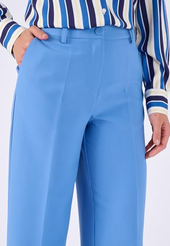 Damart Prêt-à-porter Pantaloni Large Fluido pantaloni blu taglio ampio