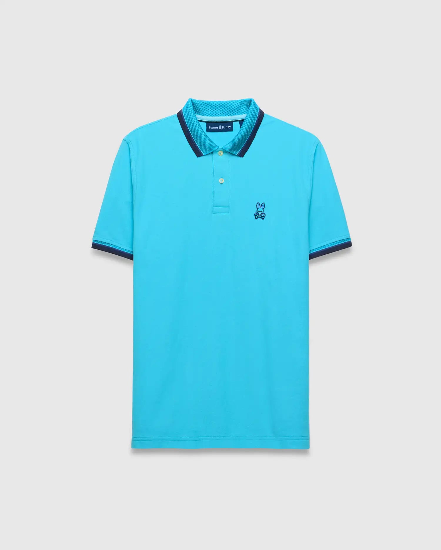 Psycho Bunny Men's Polos Holden Pique Polo uomo blu atoll cotone Pima