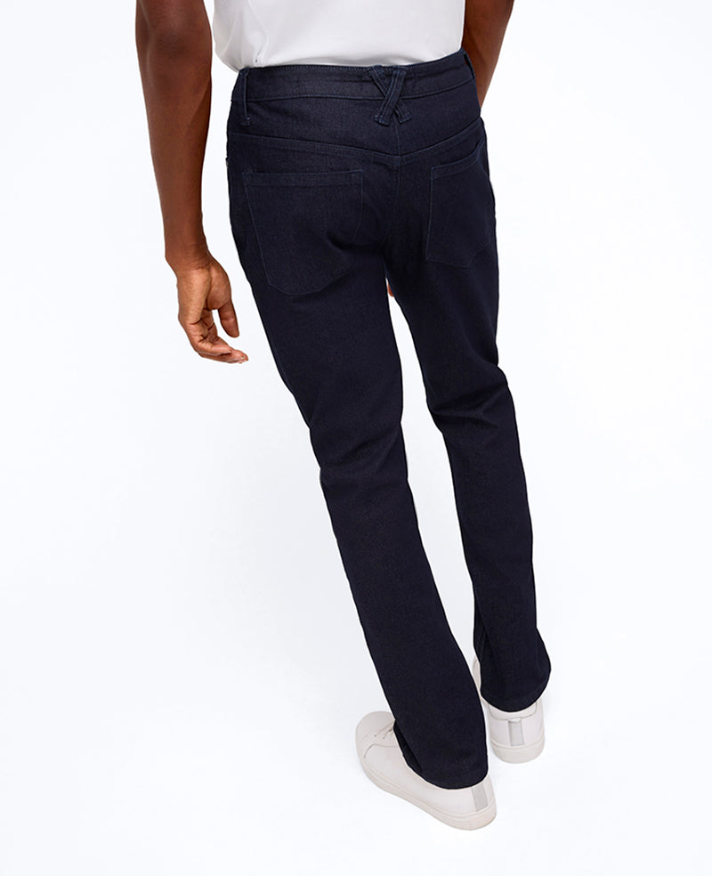 Kenneth Cole Reaction Clothing Slim-Fit Recycled Stretch Denim Jean jeans Clinton Dark Indigo 32/32 elasticizzati