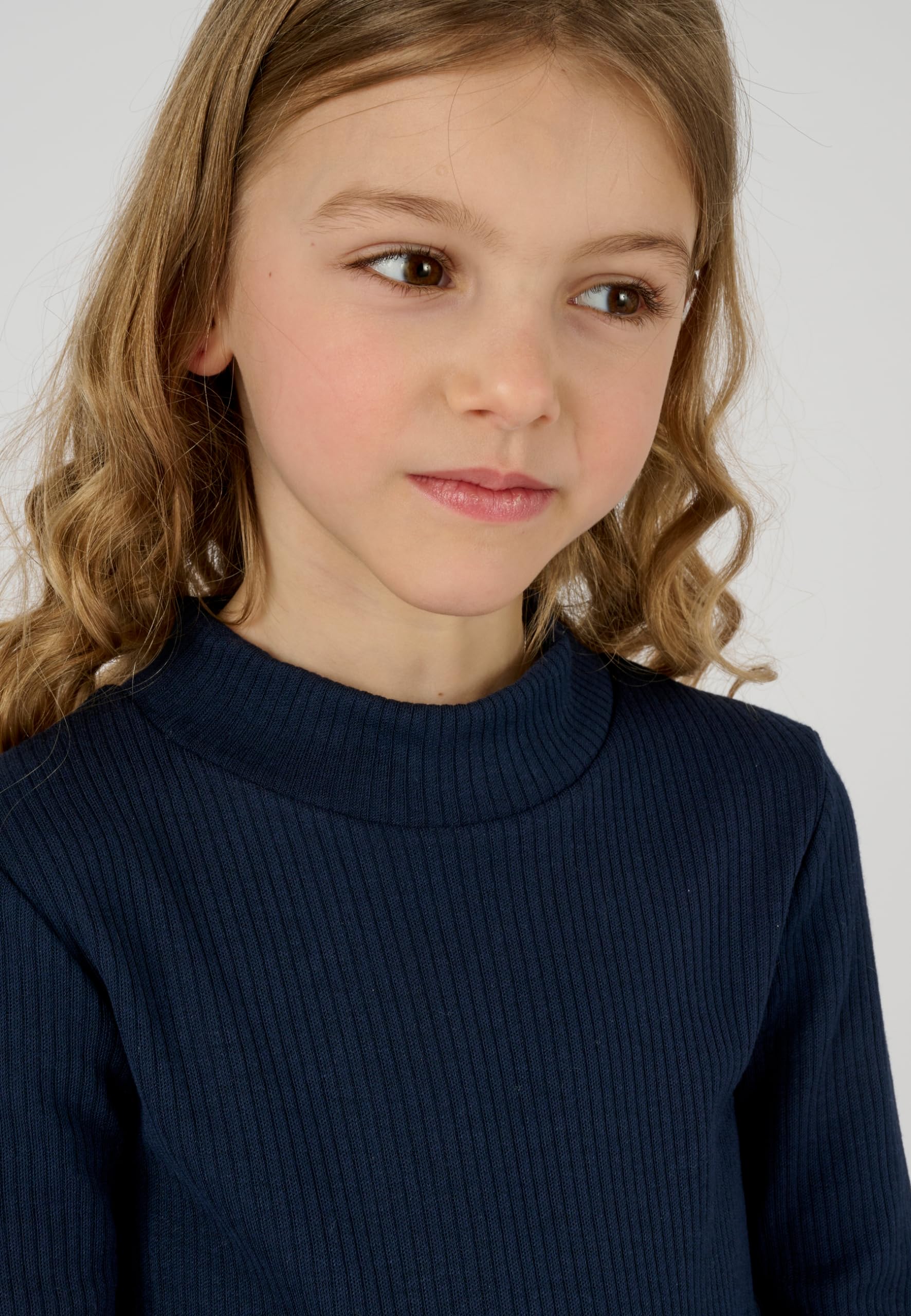 Damart Prêt-à-porter maglia maniche lunghe collo alto bambina 8 anni blu
