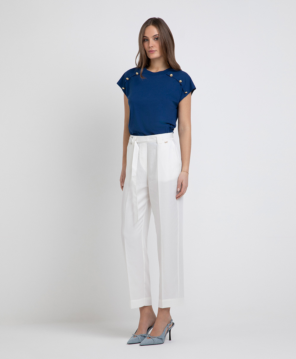 Markup Donna Jeans & Pantaloni Pantalone straight in tessuto fluido