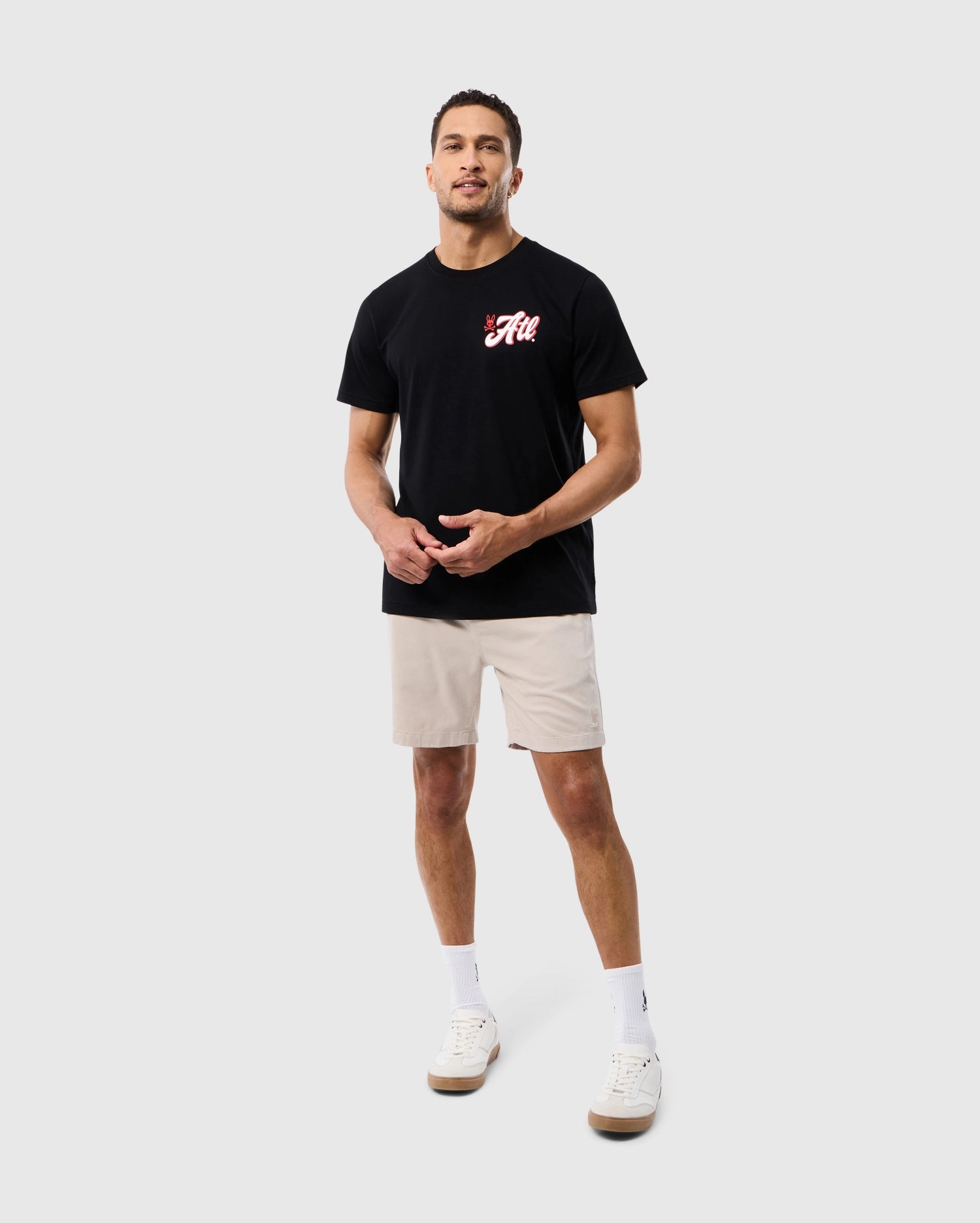 Psycho Bunny Men's Tees Atlanta City B6U966X1PC t-shirt nera