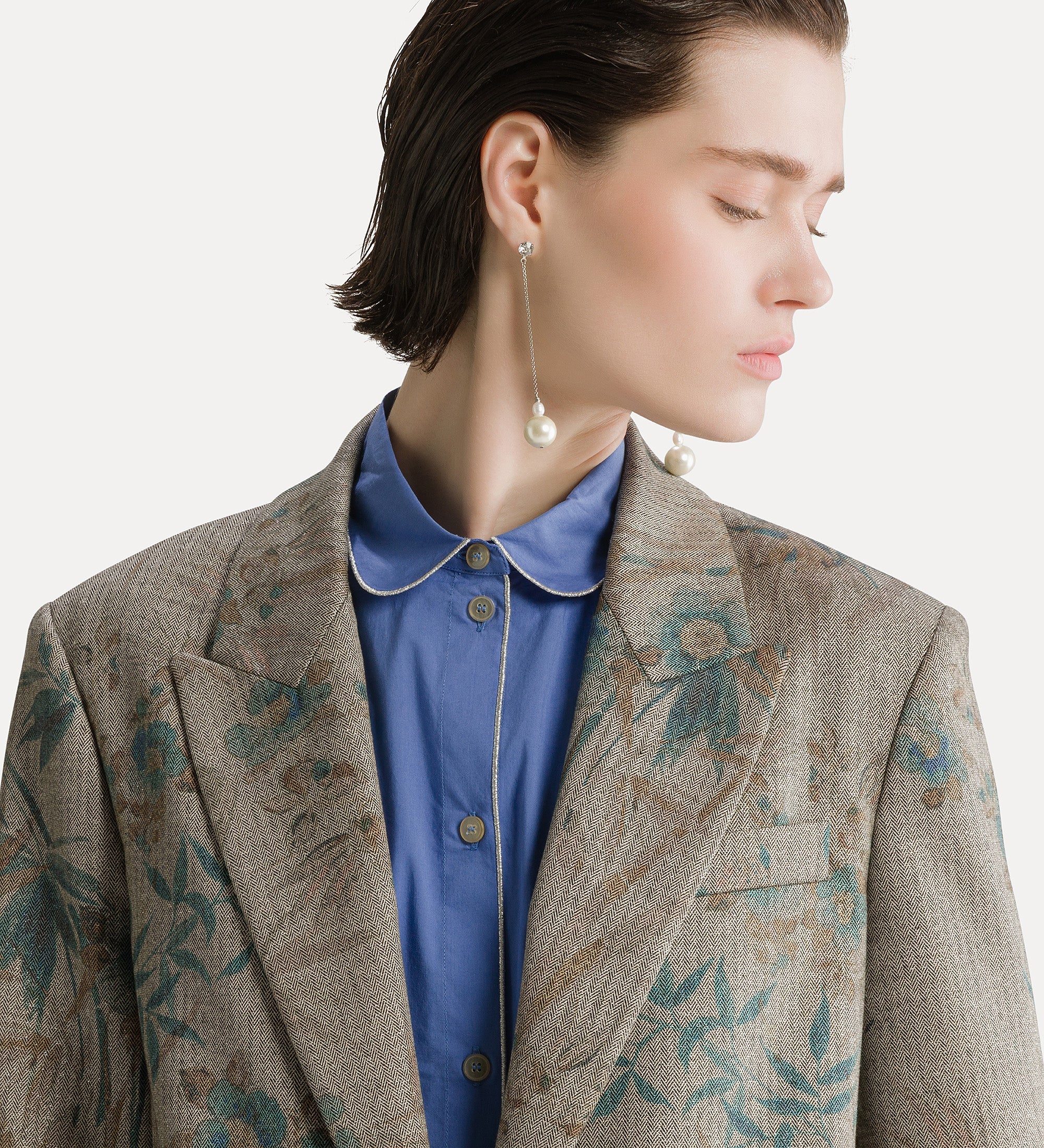 Forte giacche Le Bambou Secret blazer color giada con lurex