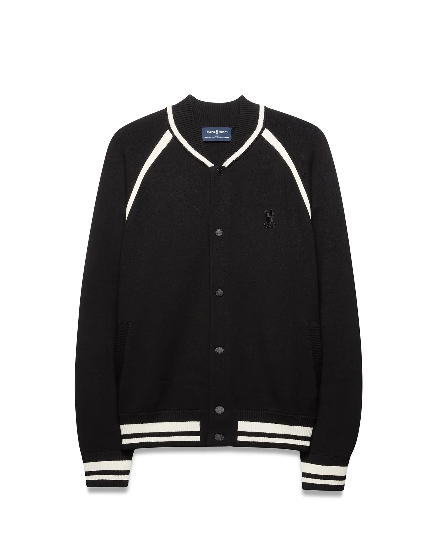 Psycho Bunny Men's Sweatshirts & Hoodies Rafferty Raglan Cardigan MT0400129 cardigan nero