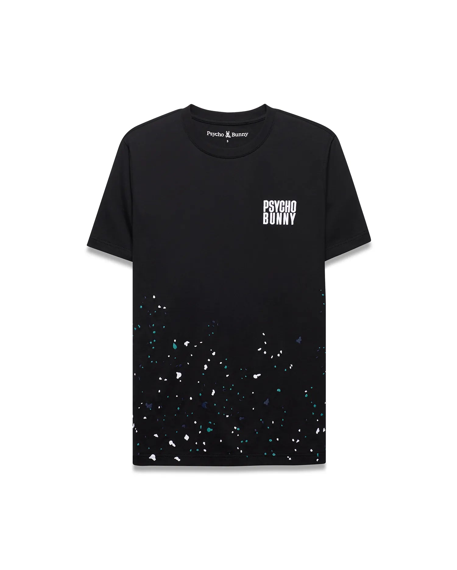 Psycho Bunny Men's Tees Malcolm Graphic Tee maglietta nera XXS cotone
