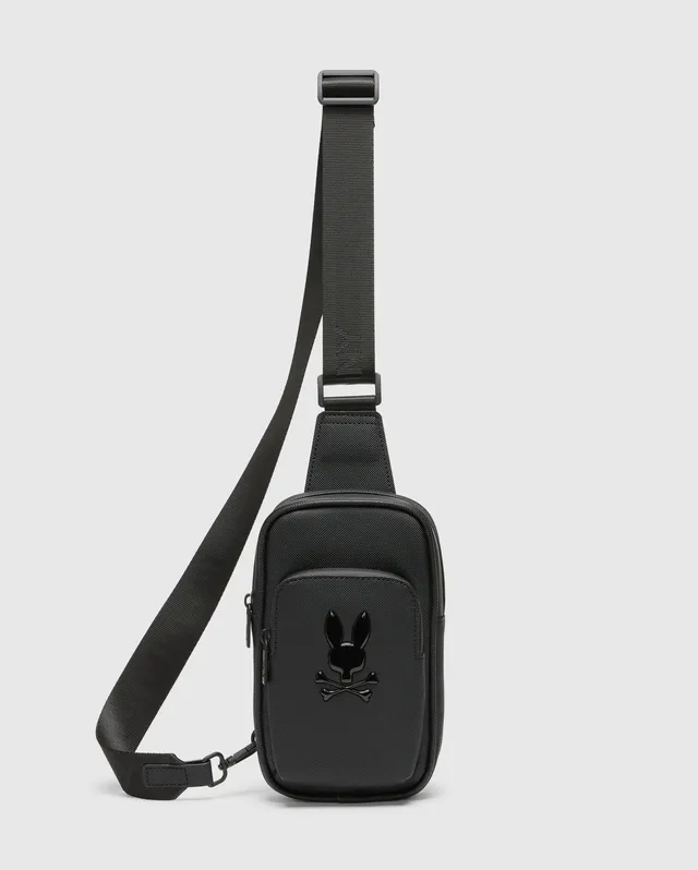 Psycho Bunny Accessories Crossbody Bag borsa a tracolla nera O/S poliestere