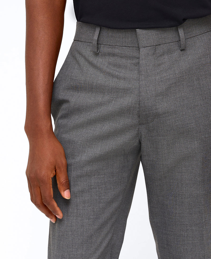 Kenneth Cole Reaction Clothing Slim-Fit Stretch Twill Dress Pant pantaloni grigi
