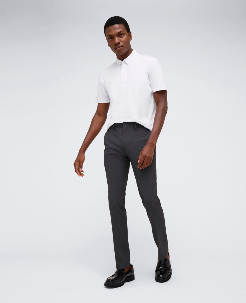 Kenneth Cole Reaction Clothing Skinny-Fit Stretch Performance Dress Pant pantaloni grigi