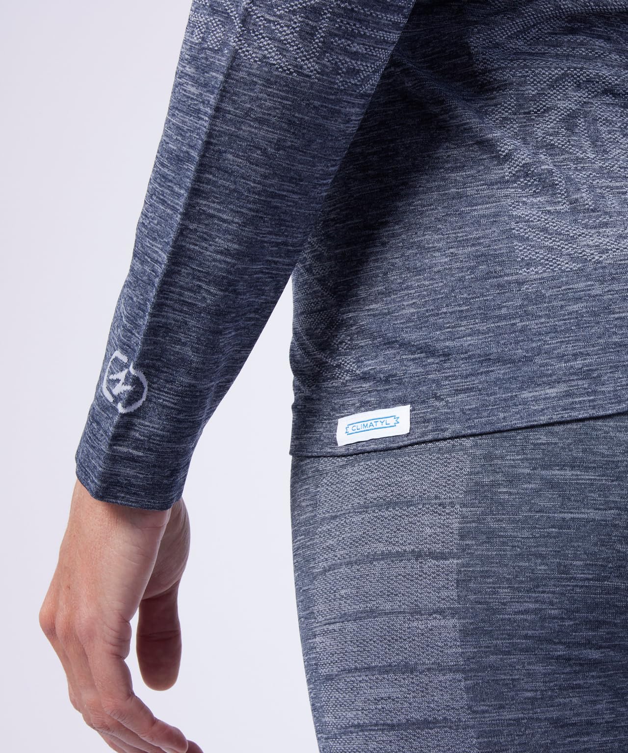 Damart Climatyl Maglietta dinamica maniche lunghe donna, grigio etere, XXL