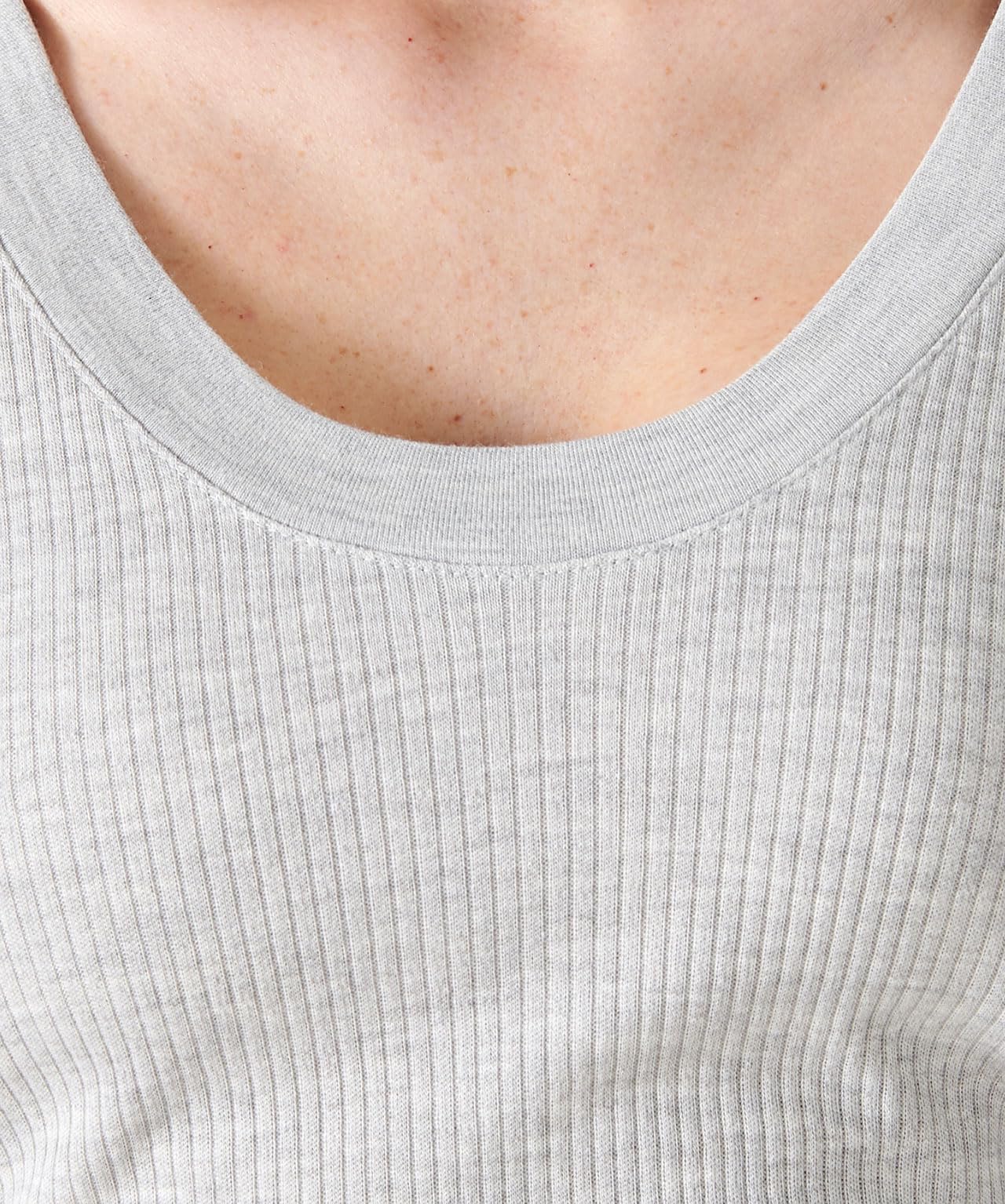 Damart Thermolactyl T-Shirt Lunga con Scollo Rotondo Ampio termica grigio melange L