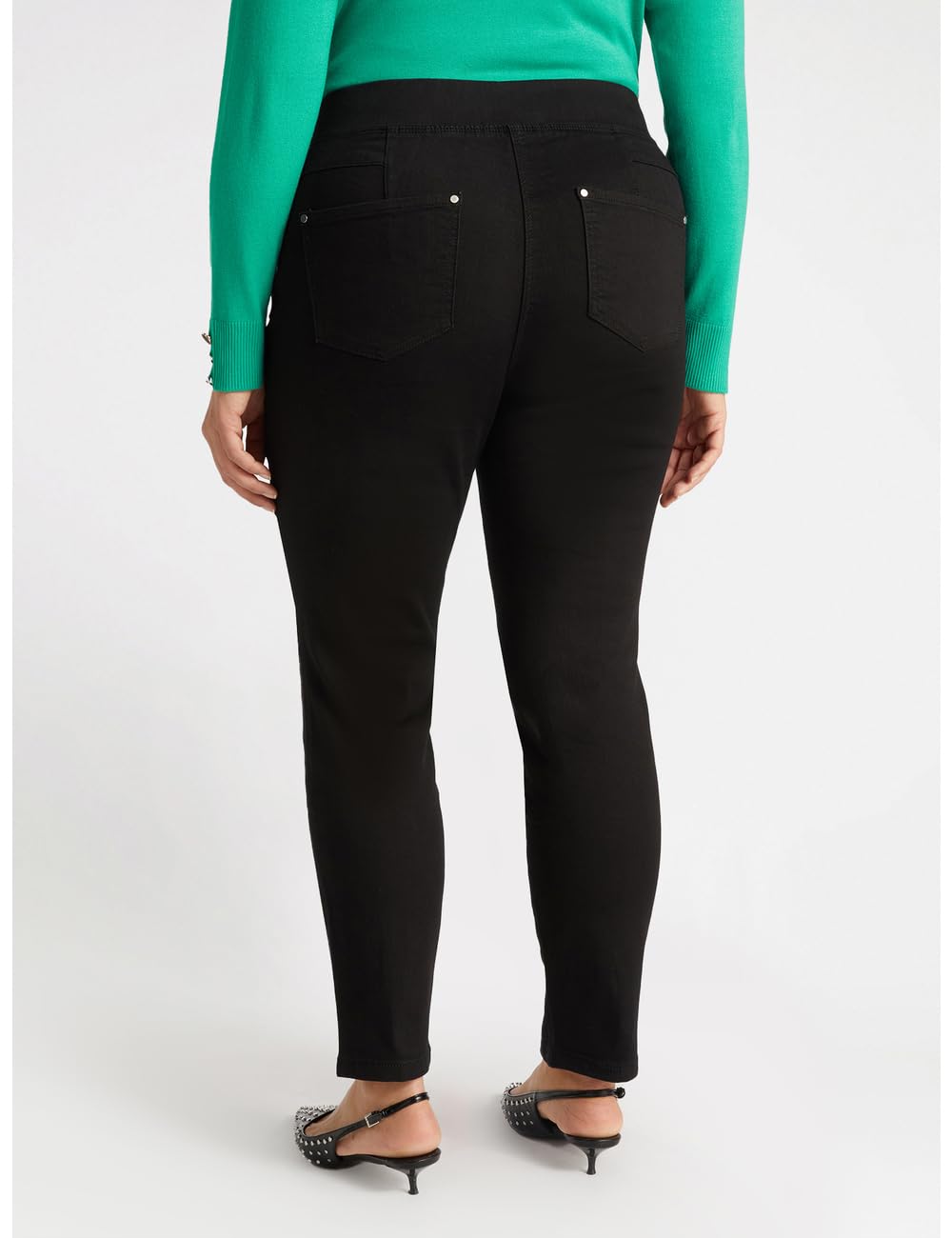 Fiorella Rubino Jeans Jeggings con Spacchi al Fondo 48 Plus