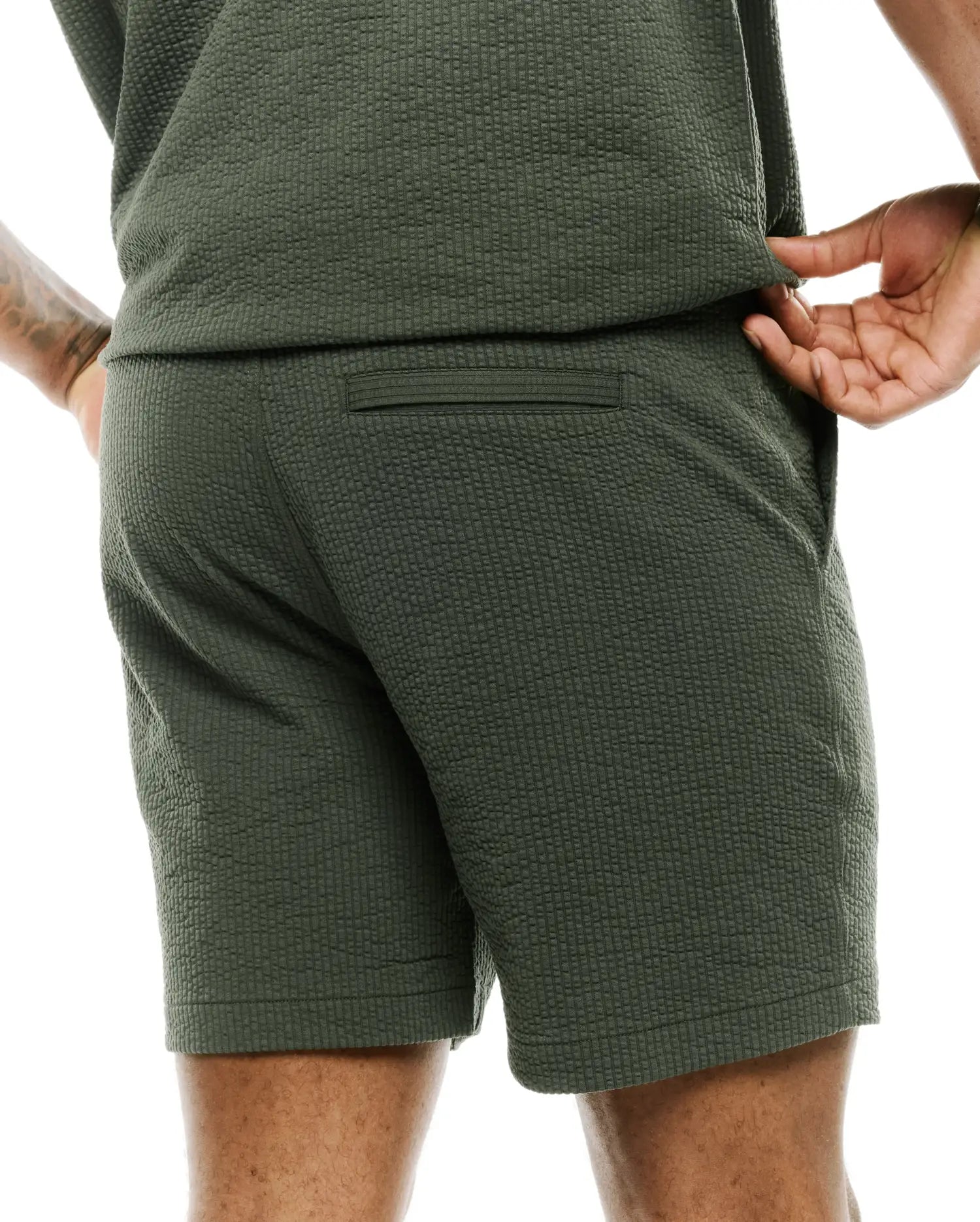 Psycho Bunny Men's Shorts Arlen Seersucker Short MB0700060 shorts verdi seersucker