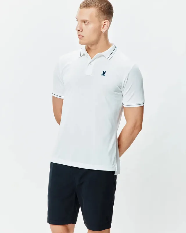 Psycho Bunny Men's Polos Edwin polo sport bianca slim fit