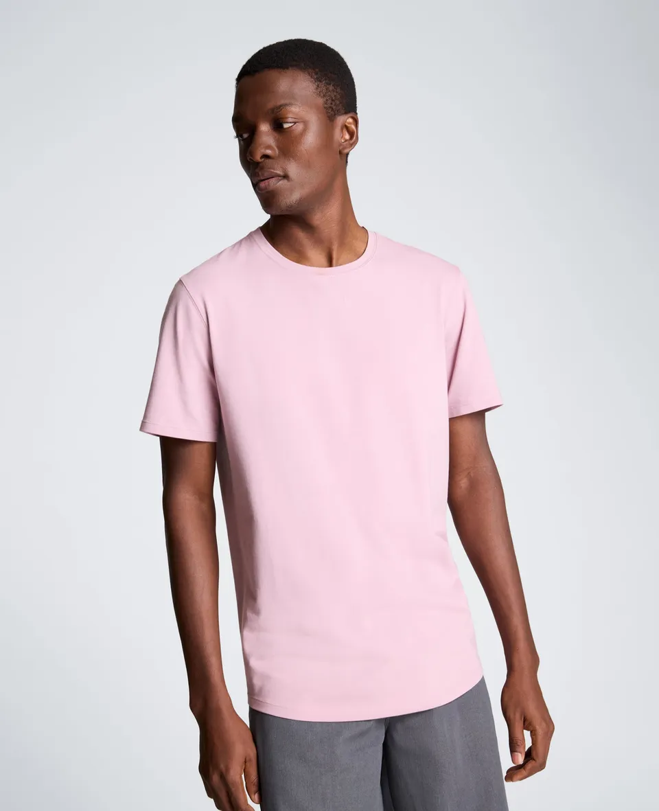 Kenneth Cole Reaction Clothing Performance Crew Neck T-Shirt maglietta girocollo mauve S-XXL stretch
