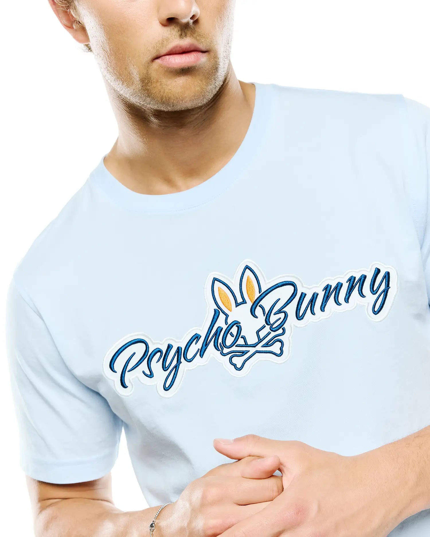 Psycho Bunny Men's Tees Jaydon Pima Cotton Logo Tee t-shirt Skyway