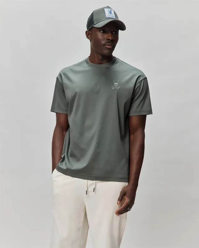 Psycho Bunny Oscar MT0200217 maglietta verde 100% Pima oversize