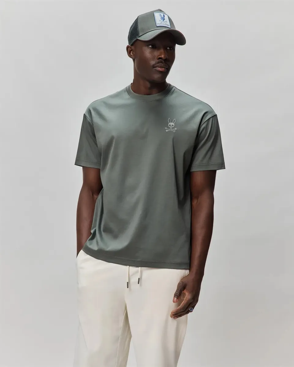Psycho Bunny Oscar MT0200217 maglietta verde 100% Pima oversize
