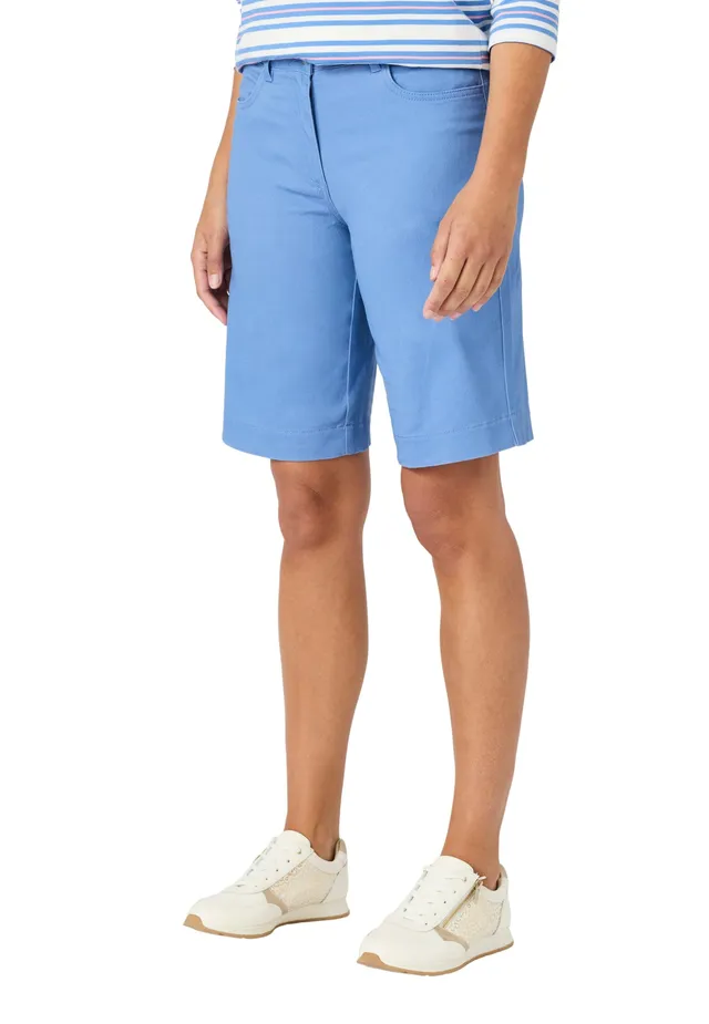 Damart Prêt-à-porter Bermuda blu in cotone stretch