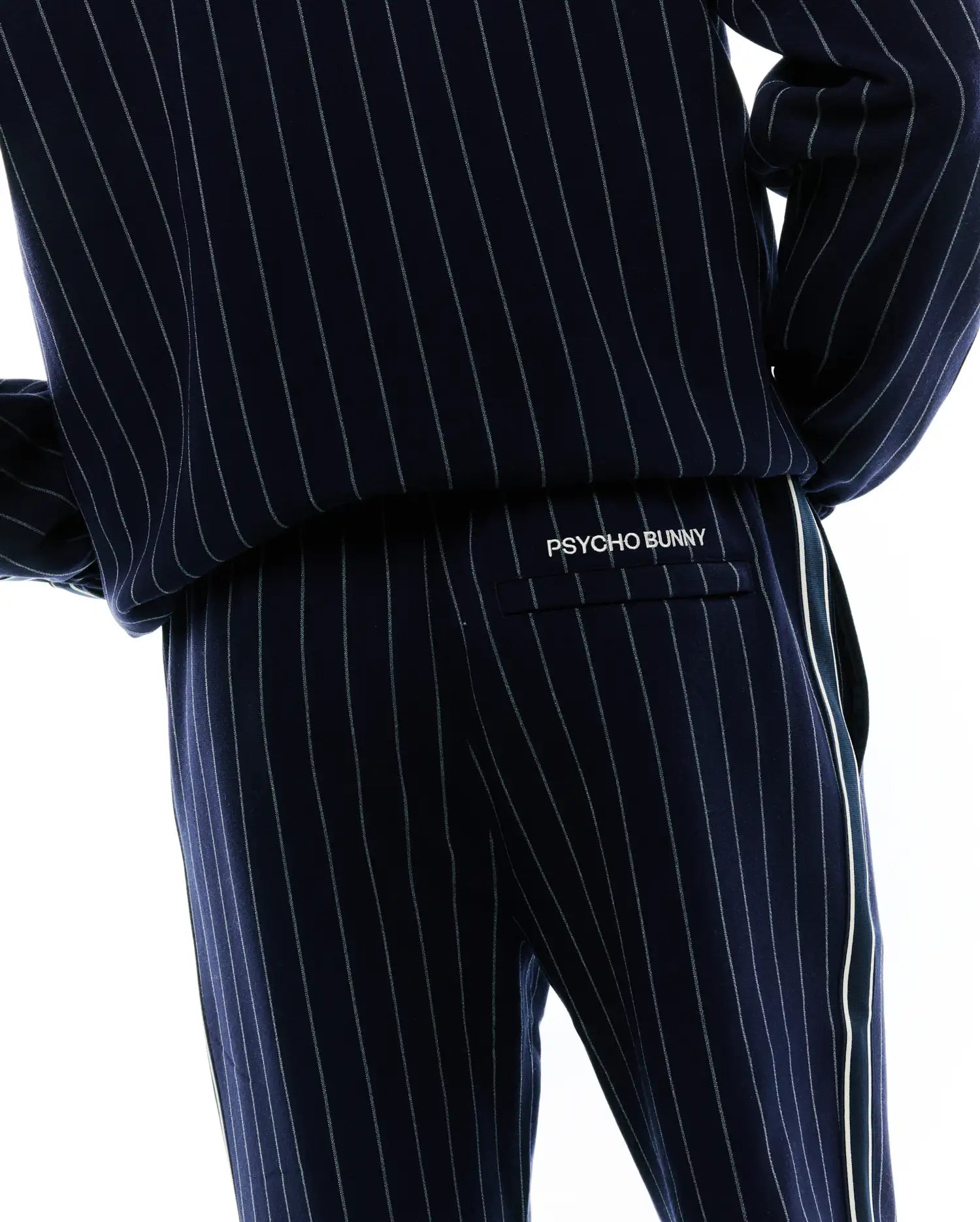 Psycho Bunny Men's Pants MEN'S HARLAND STRAIGHT TRACK PANTS MB0800017 pantaloni blu